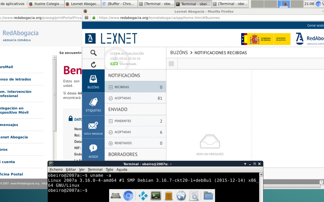 Lexnet en Linux Debian Jessie-XFCE-RedAbogacia Ubuntu Mint