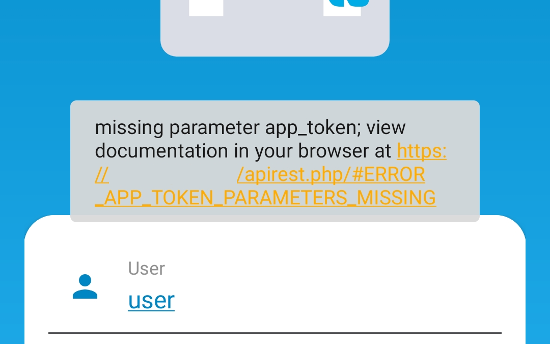 ERROR_LOGIN_PARAMETERS_MISSING connecting to GLPI API