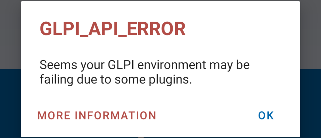 It seems your GLPI environment may be failing due to a plugin