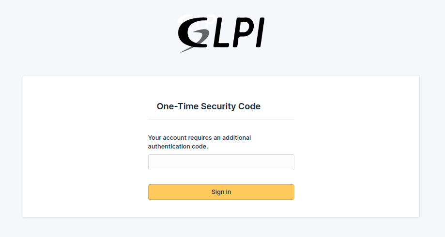 MFA for GLPI new additional login