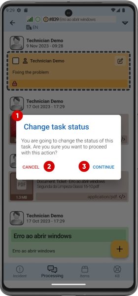 selfservice-ticket-processing-change-task-status